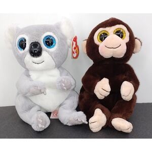 Ty Beanie Baby Bellies Melly The Koala And Matteo The Monkey 8" Plush